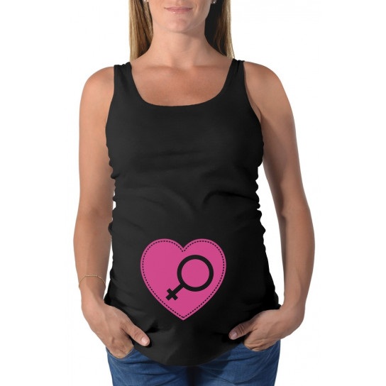 Baby Girl Symbol - Cute Heart Mom to Be Pregnancy