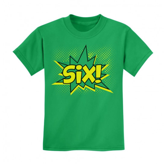 SIX! Sixth Birthday - 6 Years Old Gift Idea Superhero
