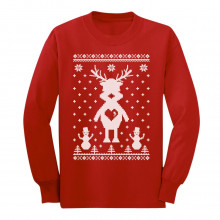 Reindeer Love Ugly Christmas Sweater - Cute Xmas