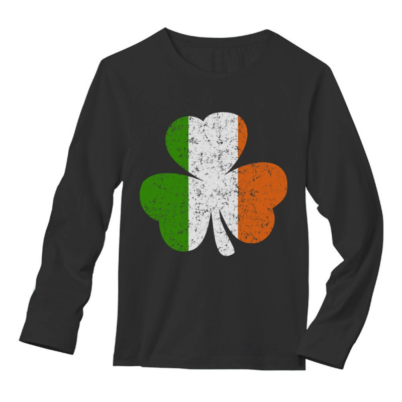 Distressed Irish Flag Clover - St Patrick's - Greenturtle