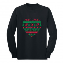 Heart Shaped Ugly Christmas Sweater Xmas Cute Unisex