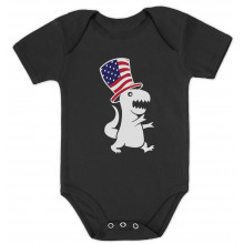 American T-Rex Dinosaur USA Flag Babies