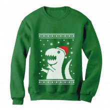 Ugly Christmas Sweater Big Trex Santa - Funny Xmas