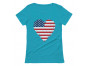 American Heart Flag Love USA