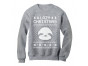 Lazy Ugly Christmas Sweater Big White Sloth Face Funny