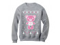 Big Pink Furry Bear Doll Ugly Christmas Sweater Funny