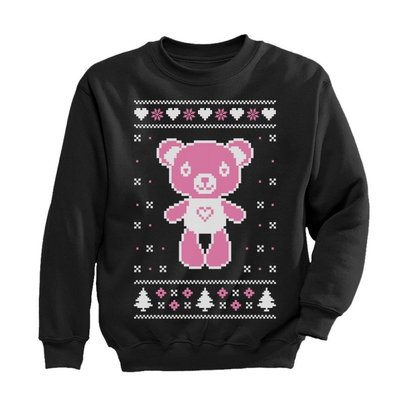 Big Pink Furry Bear Doll - Cute Ugly Christmas Sweater - Christmas -  Greenturtle