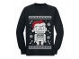 Cute Robot Santa Ugly Christmas Sweater - Funny Xmas
