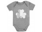 White Distressed Striped Clover