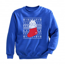 Cat in Stocking Kitty Ugly Christmas Sweater