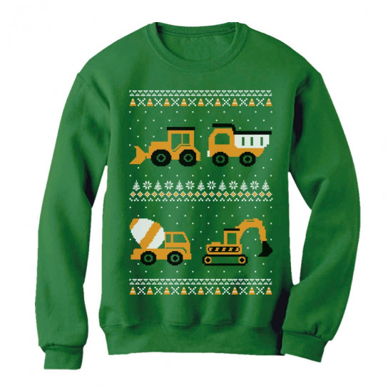 Tractors & Bulldozers Ugly Christmas Sweater
