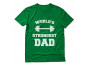 Bodybuilder Gift Slogan Worlds Strongest Dad