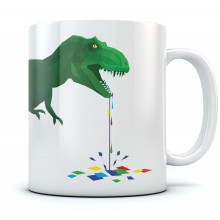 T-Rex Dripping Colorful Polygons - Trex Drooling