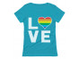 Love - Gay & Lesbian Pride Rainbow Flag Heart Equality