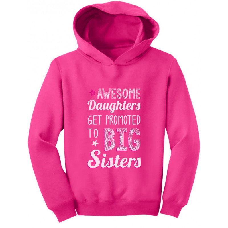 Awesome Daughters Get Promoted to Big Sisters Sibling Girls/' Fitted Kids T-Shirt