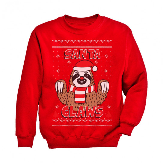 Santa Claws Sloth Ugly Christmas
