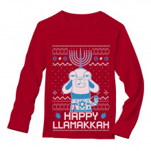 Funny Jewish Hanukkah Happy LlamaKkah Ugly Christmas
