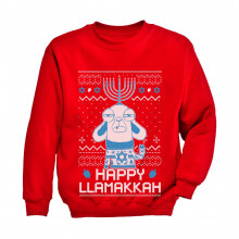 Funny Hanukkah Happy LlamaKkah Ugly Christmas
