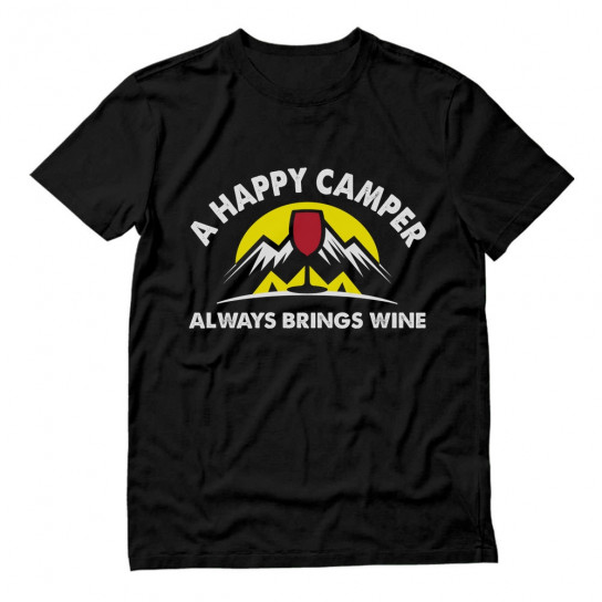 A Happy Camper Always Brings Wine