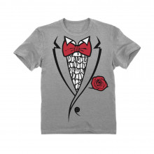 Ruffled Tuxedo With Red Bow Tie