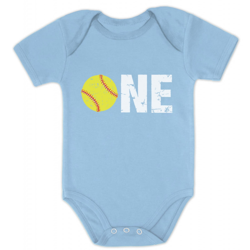 1st Birthday Gift for One Year old Infant Softball Baby Bodysuit 1 year old Baby 