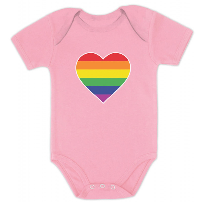 Love Pride Gay & Lesbian Rainbow Heart Flag - Babies - LGBT / Gay Pride ...