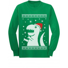 Ugly Christmas Sweater Big Trex Santa - Children Funny