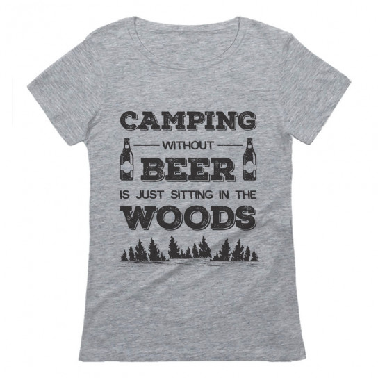 Camping Beer Sitting In The Woods Camper