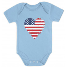 American Heart Flag Love USA Babies