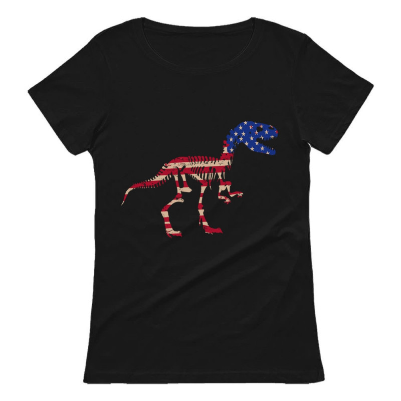 American Flag USA T-Rex Dinosaur - 4th of July - Greenturtle
