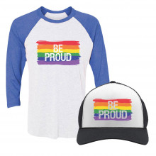 Be Proud Pride Parade Gay & Lesbian Pride Cap and T-Shirt Set