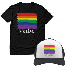 Pride Rainbow Flag Cap and T-Shirt Set
