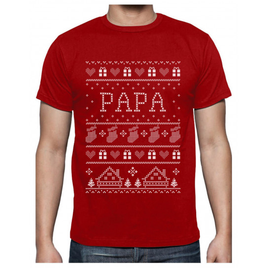 T Shirt de Noel Cadeau Papa Famille Assortis pour Noel T-Shirt Homme