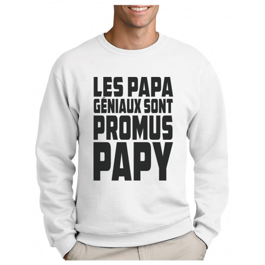 Papa Géniaux Promus Papy Annonce de Grossesse Sweatshirt Homme