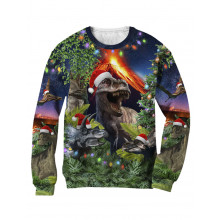 Green Turtle Pull Noel 3D Chats aux Pôle Nord Cat Christmas Jumper