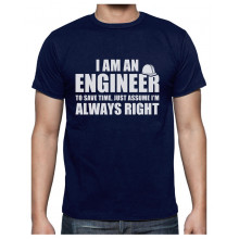 Green Turtle T-Shirts Camiseta para Hombre - Regalo para Ingeniero - I'm an Engineer, I'm Always Right