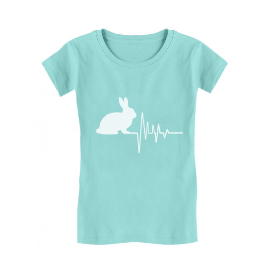 Rabbit Lovers For Easter Girls' Fitted Kids T-Shirt