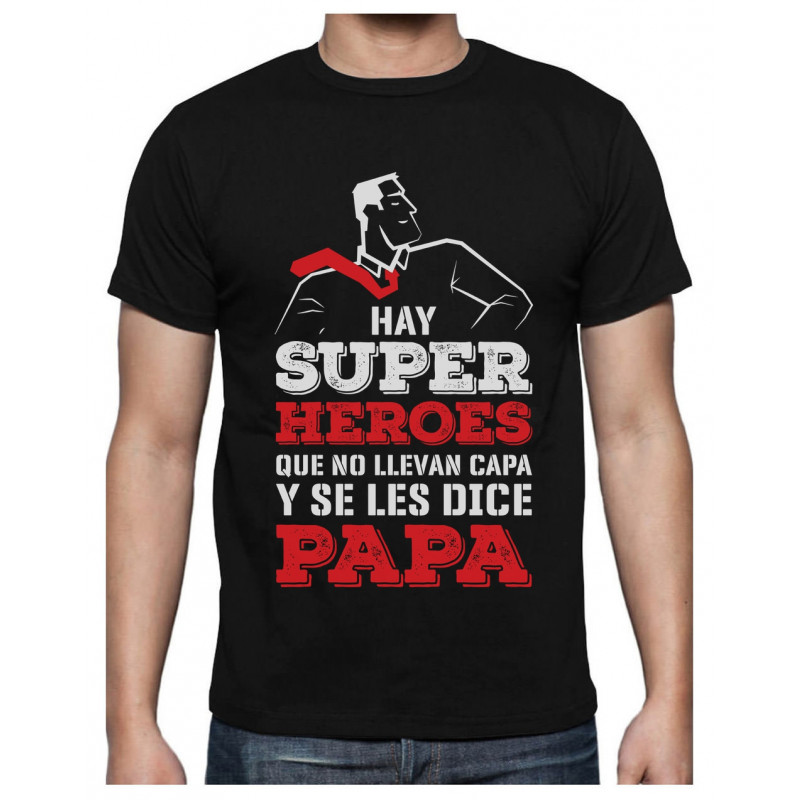 Camiseta para Hombre - para Hombre, Regalos para Padres Regalo Padre Divertido - Mi Papá es mi Héroe - - Greenturtle