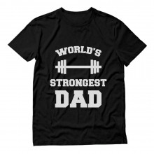 Bodybuilder Gift Slogan Worlds Strongest Dad