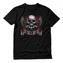 Motorcycle Riders Ride Till I Die Chrome Skull Engine